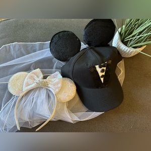 Disney Handmade Bride & Groom Mickey Ears SET